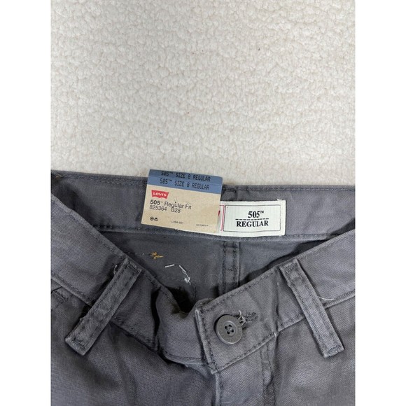 NWT Levis 505 Khaki Men's Size 8 24X22 Gray Regular Fit Cargo Pants - Picture 2 of 8